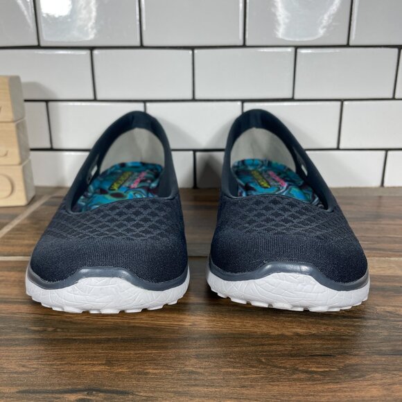 Skechers Microburst One Up Womens Size 8.5 Shoes Charcoal Comfort Slip On - Picture 2 of 12